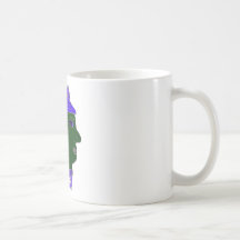 Añil del logotipo y verde de musgo principales esp taza de café