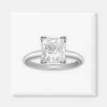 Anillo de diamante cuadrado imán para frigorifico