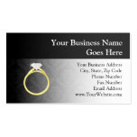 Anillo de diamante en negro tarjetas personales