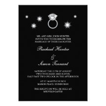 Anillo de diamante que casa Invitiation Invitacion Personalizada