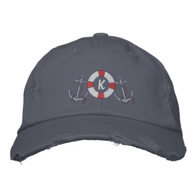 Anillo y anclas de Saling Gorra De Beisbol