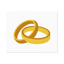 Anillos de bodas de oro impresión de lienzo