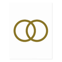 Anillos de bodas de oro postales