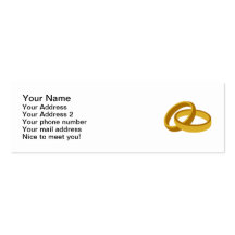 Anillos de bodas de oro tarjetas de visita