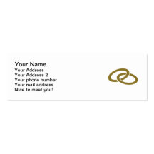Anillos de bodas de oro tarjetas personales