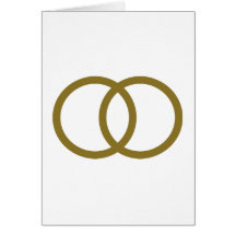 Anillos de bodas de oro tarjetón