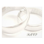 Anillos de bodas que casan las tarjetas de RSVP Comunicado Personalizado