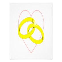 Anillos de bodas y corazón entrelazados arte fotografico