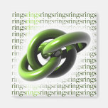Anillos del verde imán para frigorifico