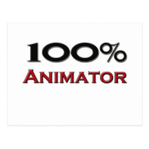 Animador del 100 por ciento tarjeta postal