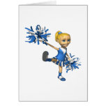 Animadora rubia 2 tarjetas