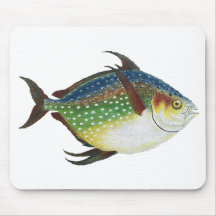 Animal de la vida marina del vintage, pescado trop alfombrilla de ratón