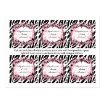 Animal femenino del estampado de zebra de la marip tarjetas postales