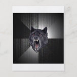 Animal Meme del consejo del lobo de la locura Flyer Personalizado