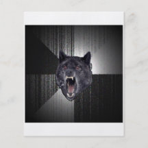 Animal Meme del consejo del lobo de la locura Flyer Personalizado