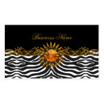 Animal negro con clase de la cebra del oro de la é plantillas de tarjetas personales