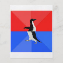 Animal social confuso Meme del consejo del pingüin Flyer Personalizado