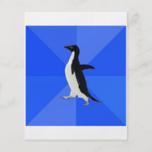 Animal social torpe Meme del consejo del pingüino Flyer Personalizado