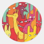 Animales divertidos etiqueta