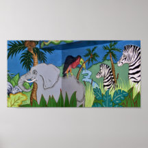 Animales en la sabana posters