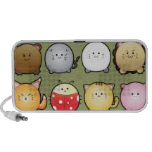 animales redondos del kawaii lindo del chibi mini altavoz