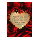Aniversario de boda del rosa rojo 50.o anuncio personalizado
