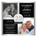 Aniversario de boda - entonces y ahora invitacione comunicados personalizados