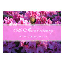 Aniversario de boda floreciente de la azalea rosad anuncio personalizado