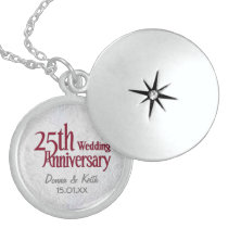 Aniversario de bodas de plata collares