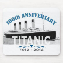 Aniversario de hundimiento titánico de 100 años alfombrillas de ratones