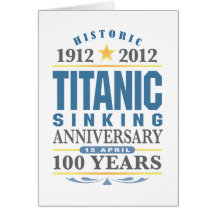 Aniversario de hundimiento titánico de 100 años tarjetón