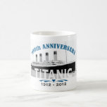 Aniversario de hundimiento titánico de 100 años taza de café