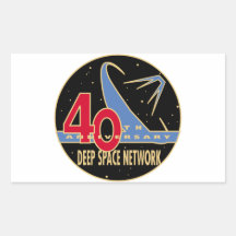 Aniversario de la RED 40.a del ESPACIO PROFUNDO Rectangular Pegatinas