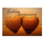 Aniversario de oro de 50 años tarjeta postal
