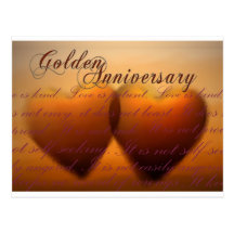 Aniversario de oro de 50 años tarjeta postal