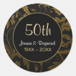 Aniversario de oro del damasco 50.o - personalizar etiqueta