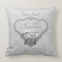 Aniversario de plata de la cala - personalizar cojin