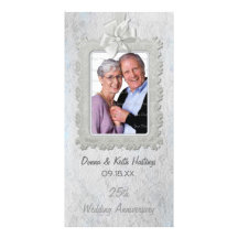Aniversario de plata tarjetas con fotos personalizadas