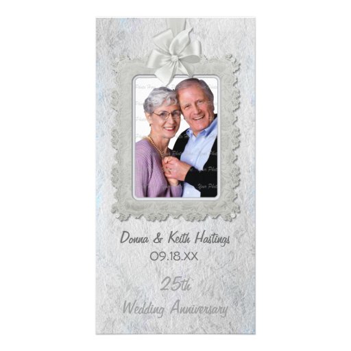 Aniversario de plata tarjetas con fotos personalizadas