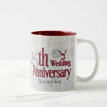 Aniversario de plata tazas