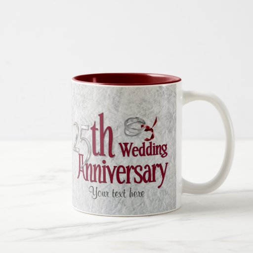 Aniversario de plata tazas