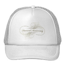 Aniversario del diamante gorras de camionero