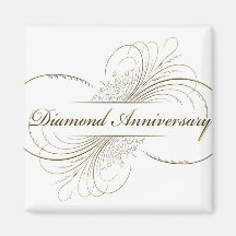 Aniversario del diamante imanes  