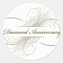 Aniversario del diamante pegatinas  