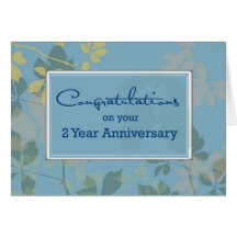 Aniversario del empleado, 2 años, enhorabuena felicitación