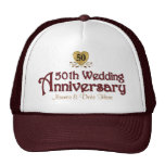 Aniversario del oro 50.o gorras de camionero