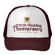 Aniversario del oro 50.o gorras de camionero
