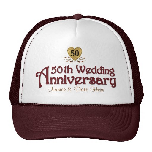 Aniversario del oro 50.o gorras de camionero