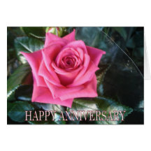 Aniversario del rosa rojo felicitaciones