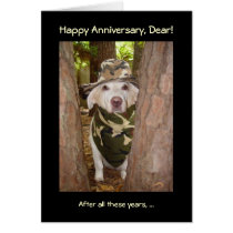 Aniversario divertido de la esposa del cazador tarjetas